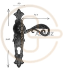 Klamka Abella 505 na wkładkę rozstaw 92 mm