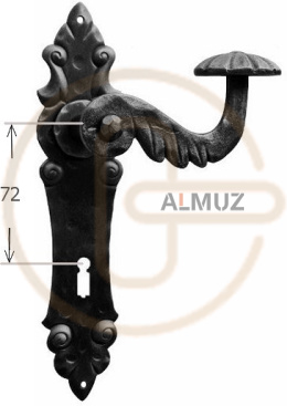 Klamka Olena 527 na klucz rozstaw 72 mm