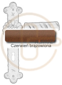 czerwień brązowiona