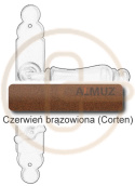 czerwień brązowiona