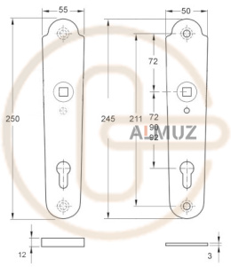 Klamka zewnętrzna Abella 4300E