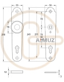 Klamko-gałka zewnętrzna Abella 4300A/B