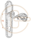 Klamko-gałka zewnętrzna Abella 4300A/B