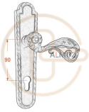 Klamko-gałka zewnętrzna Abella 4300A/B