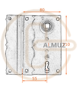 Zamek wierzchni Tallin 5850/55 mm Dek na klucz zwykły