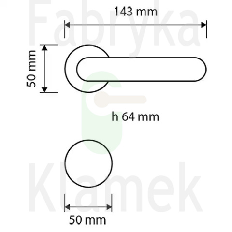 Klamka Beta 011 CS - chromowana matowa