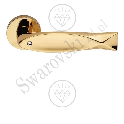 Klamka Fish Crystal 023 OZ - pozłacana