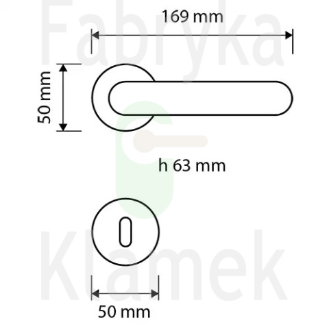 Klamka Ibis 023 CR - chromowana błyszcząca