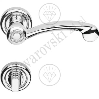 Klamka Cosmic 103 z szyldem WC CR - chromowana