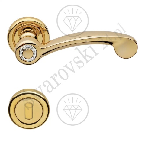 Klamka Cosmic 103 z szyldem WC OZ - pozłacana