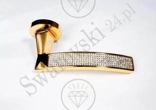 Klamka Profilo Mesh 102 z szyldem na klucz OZ - pozłacana