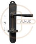 Klamka Berna 2901 z blokadą WC rozstaw 72 mm