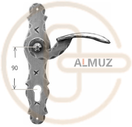 Klamka Gennarina 1093 na wkładkę rozstaw 90 mm